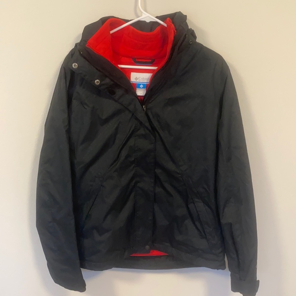 Columbia jacket with red insert